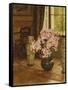 Azalea in a Japanese Bowl, with Chinese Vases on an Oriental Rug, in an Interior-Jessica Hayllar-Framed Stretched Canvas