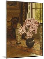 Azalea in a Japanese Bowl, with Chinese Vases on an Oriental Rug, in an Interior-Jessica Hayllar-Mounted Giclee Print