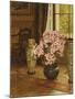 Azalea in a Japanese Bowl, with Chinese Vases on an Oriental Rug, in an Interior-Jessica Hayllar-Mounted Giclee Print