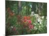 Azalea Reflection in Pond, Georgia, USA-Nancy Rotenberg-Mounted Photographic Print