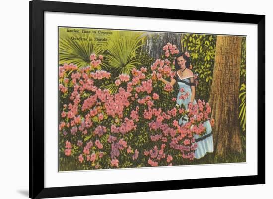 Azaleas, Cypress Gardens, Florida-null-Framed Premium Giclee Print