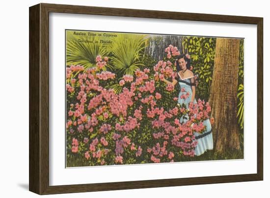 Azaleas, Cypress Gardens, Florida-null-Framed Art Print