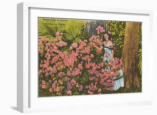 Azaleas, Cypress Gardens, Florida-null-Framed Art Print