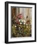 Azaleas, Geraniums, Roses and Other Potted Plants by a Window-Carl Christian Carlsen-Framed Giclee Print