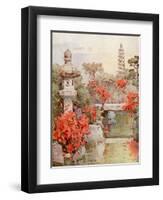 Azaleas, Kyoto-Ella Du Cane-Framed Giclee Print