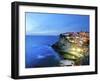 Azenhas Do Mar at Night, Near Sintra, in Front of the Atlantic Ocean. Portugal-Mauricio Abreu-Framed Photographic Print