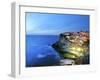 Azenhas Do Mar at Night, Near Sintra, in Front of the Atlantic Ocean. Portugal-Mauricio Abreu-Framed Photographic Print