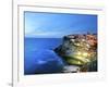 Azenhas Do Mar at Night, Near Sintra, in Front of the Atlantic Ocean. Portugal-Mauricio Abreu-Framed Photographic Print