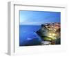 Azenhas Do Mar at Night, Near Sintra, in Front of the Atlantic Ocean. Portugal-Mauricio Abreu-Framed Photographic Print