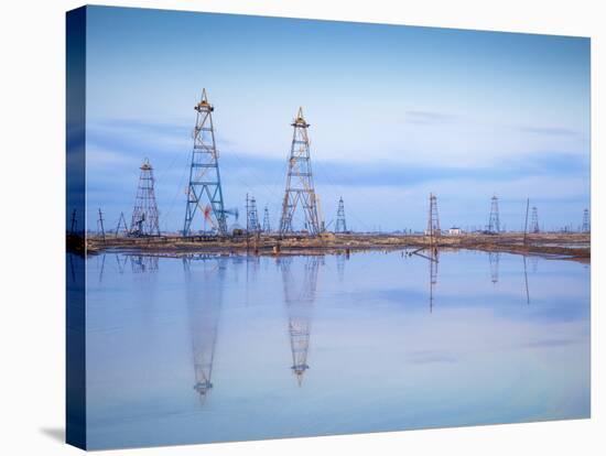 Azerbaijan, Abseron Peninsula, Oil Fields-Jane Sweeney-Stretched Canvas