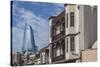 Azerbaijan, Baku. Old City and Flame Towers-Walter Bibikow-Stretched Canvas