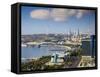 Azerbaijan, Baku, View of City Looking Towards Hilton Hotel-Jane Sweeney-Framed Stretched Canvas