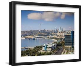 Azerbaijan, Baku, View of City Looking Towards Hilton Hotel-Jane Sweeney-Framed Photographic Print
