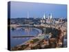 Azerbaijan, Baku, View of City Looking Towards the Baku Business Center on the Bulvur-Jane Sweeney-Stretched Canvas