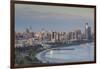 Azerbaijan, Baku. View of city skyline from the west.-Walter Bibikow-Framed Photographic Print