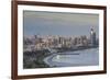 Azerbaijan, Baku. View of city skyline from the west.-Walter Bibikow-Framed Photographic Print