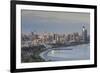 Azerbaijan, Baku. View of city skyline from the west.-Walter Bibikow-Framed Photographic Print