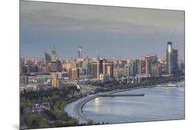 Azerbaijan, Baku. View of city skyline from the west.-Walter Bibikow-Mounted Photographic Print