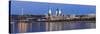 Azerbaijan, Baku, View of the Flame Towers Reflecting in the Caspian Sea-Jane Sweeney-Stretched Canvas