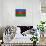 Azerbaijan Flag Design with Wood Patterning - Flags of the World Series-Philippe Hugonnard-Art Print displayed on a wall