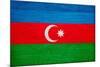 Azerbaijan Flag Design with Wood Patterning - Flags of the World Series-Philippe Hugonnard-Mounted Art Print