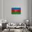 Azerbaijan Flag Design with Wood Patterning - Flags of the World Series-Philippe Hugonnard-Art Print displayed on a wall