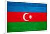 Azerbaijan Flag Design with Wood Patterning - Flags of the World Series-Philippe Hugonnard-Framed Art Print