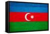 Azerbaijan Flag Design with Wood Patterning - Flags of the World Series-Philippe Hugonnard-Framed Stretched Canvas