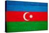 Azerbaijan Flag Design with Wood Patterning - Flags of the World Series-Philippe Hugonnard-Stretched Canvas