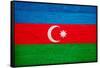 Azerbaijan Flag Design with Wood Patterning - Flags of the World Series-Philippe Hugonnard-Framed Stretched Canvas