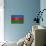 Azerbaijan Flag Design with Wood Patterning - Flags of the World Series-Philippe Hugonnard-Mounted Art Print displayed on a wall