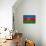 Azerbaijan Flag Design with Wood Patterning - Flags of the World Series-Philippe Hugonnard-Mounted Art Print displayed on a wall