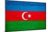 Azerbaijan Flag Design with Wood Patterning - Flags of the World Series-Philippe Hugonnard-Mounted Art Print
