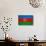 Azerbaijan Flag Design with Wood Patterning - Flags of the World Series-Philippe Hugonnard-Art Print displayed on a wall