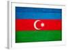 Azerbaijan Flag Design with Wood Patterning - Flags of the World Series-Philippe Hugonnard-Framed Art Print