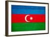 Azerbaijan Flag Design with Wood Patterning - Flags of the World Series-Philippe Hugonnard-Framed Art Print