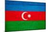 Azerbaijan Flag Design with Wood Patterning - Flags of the World Series-Philippe Hugonnard-Mounted Art Print