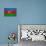 Azerbaijan Flag Design with Wood Patterning - Flags of the World Series-Philippe Hugonnard-Stretched Canvas displayed on a wall