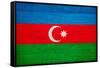 Azerbaijan Flag Design with Wood Patterning - Flags of the World Series-Philippe Hugonnard-Framed Stretched Canvas