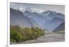 Azerbaijan, Kish. View of the snowcapped Caucasus Mountains.-Walter Bibikow-Framed Photographic Print