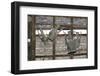 Azerbaijan, Lahic. Antique kettles hanging on the inside of a window.-Alida Latham-Framed Photographic Print