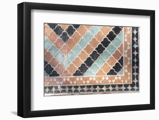 Azerbaijan, Sheki. A Geometric Pattern on the Side of the Palace of Shaki Khans-Alida Latham-Framed Photographic Print