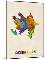 Azerbaijan Watercolor Map-Michael Tompsett-Mounted Art Print