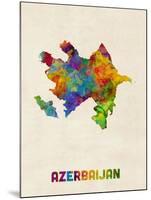 Azerbaijan Watercolor Map-Michael Tompsett-Mounted Art Print