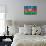 Azerbaijani Flag-daboost-Framed Stretched Canvas displayed on a wall