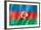 Azerbaijani Flag-daboost-Framed Art Print