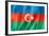 Azerbaijani Flag-daboost-Framed Art Print