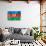 Azerbaijani Flag-daboost-Art Print displayed on a wall