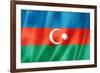 Azerbaijani Flag-daboost-Framed Art Print