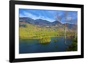 Azouzetta Lake and the Murray Range in Pine Pass on Highway 97, the Hart Highway-Richard Wright-Framed Photographic Print